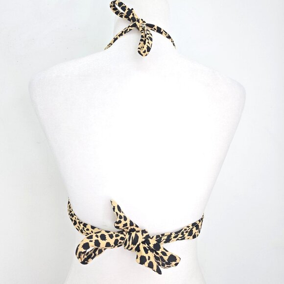 Victoria's Secret The Plunge Halter Cheetah Push Up SEXY BIkini Top Women Size S - Picture 3 of 6